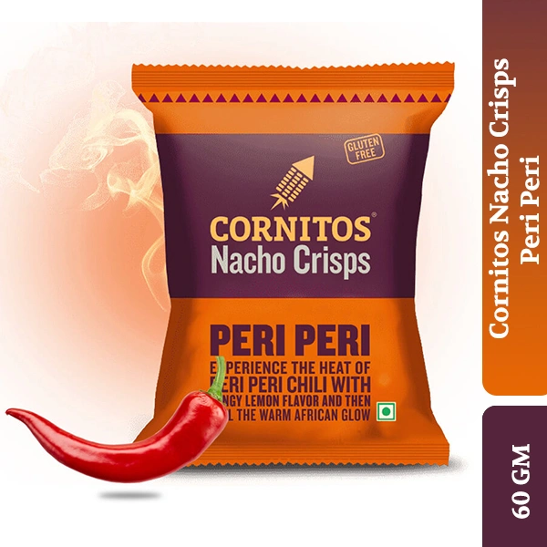 CORN NACHO CRISPS PERI PERI 60G