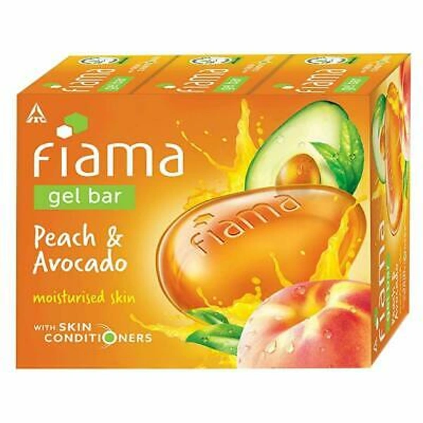 FIAMA SOAP GEL BAR PEACH&AVOCADO 125G*3