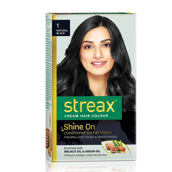 STREAX CREAM HAIR COLOUR N BLACK