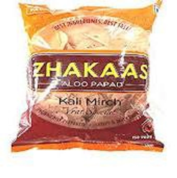 ZHAKAAS ALOO PAPAD KALI MIRCH 100G