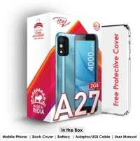 Itel itel A27 2GB PLUS 32GB | 4000mAh Battery | Fingerprint PLUS Face Unlock (Crystal Blue)