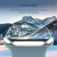 PEBBLE Pebble Frost 1.87'' BT Calling with 2.5D Curved HD Display, AI Voice Assisst Smartwatch Free Size (Winter Blue) - Blue