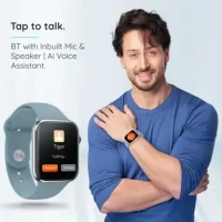 PEBBLE Pebble Frost 1.87'' BT Calling with 2.5D Curved HD Display, AI Voice Assisst Smartwatch Free Size (Winter Blue) - Blue