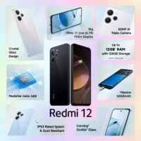 Redmi 12 | High Performance Media Tek Helio G88 | Big 17.25cm(6.79) HD+ Display with 5000mAh Battery (Jade Black, 6GB RAM, 128GB Storage)