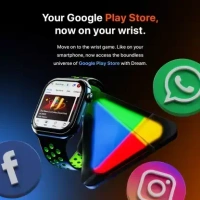 FireBoltt Fire-Boltt Dream WristPhone - 4G SIM/LTE/WiFi, Android OS, Play store unlimited apps, GPS Smartwatch  - Green & Black