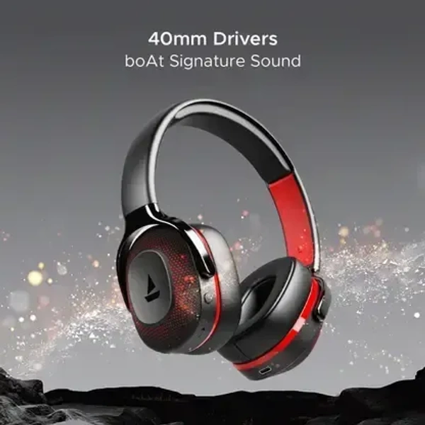 BOAT Boat Rockerz 425 w/ 25 Hrs Playtime,40 mm Drivers, BEAST Mode , ENX Tech & Dual Pairing Bluetooth (Active Black, On the Ear)