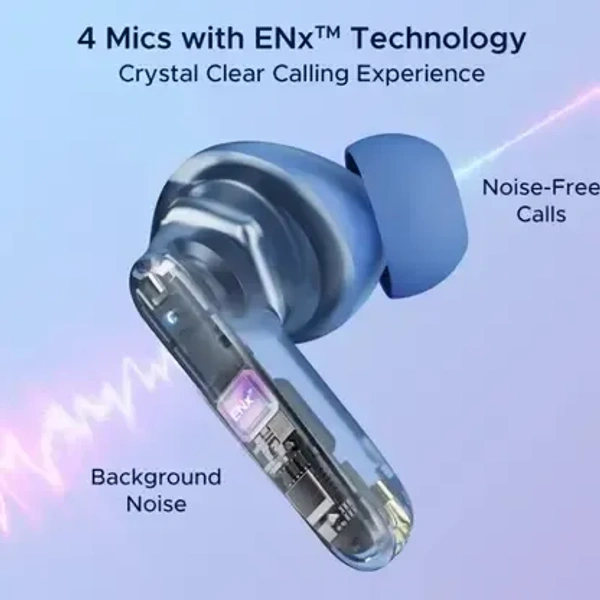 BOAT Boat Airdopes 191 ANC Active Noise Cancellation Bluetooth  (Pellucid Blue, True Wireless)
