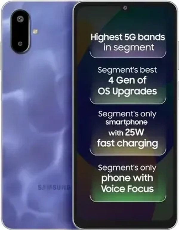 SAMSUNG Samsung Smart Phone Galaxy F06 5G, (6GBRAM, 128 GB Storage) (Lit Violet) - 6 GB, 128 GB