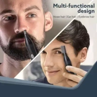 AGARO NT1727 Nose & Ear Trimmer, Eyebrow Trimming, Rechargeable, Stainless Steel Blade, Trimmer 120 min Runtime 1 Length Settings  (Black)