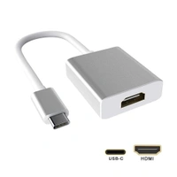 VEV USB-C Type C Male to HDMI Female 4K HDTV Digital Adapter Cable Cord Converter Compatible With MacBook, TV, Monitor, Projector, Laptop (WHITE)