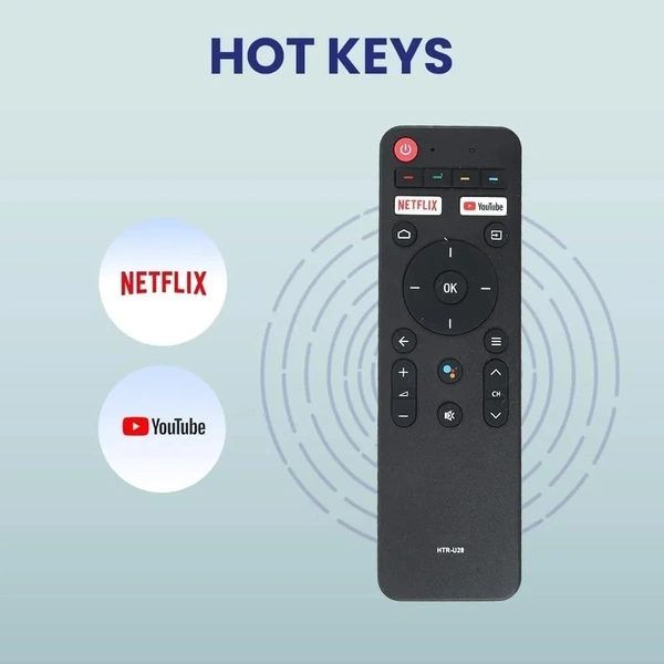 VEV Haier Smart TV Remote Compatible With Haier Smart TV With Hot Keys Netflix, YouTube (BLACK)