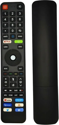 VEV I Flix Smart TV Remote Compatible With I Flix Smart TV Remote With Netflix, YouTube, Prime video, Screencast, App Store, Facebook, Twitter Function (BLACK)