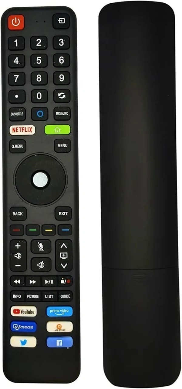VEV I Flix Smart TV Remote Compatible With I Flix Smart TV Remote With Netflix, YouTube, Prime video, Screencast, App Store, Facebook, Twitter Function (BLACK)