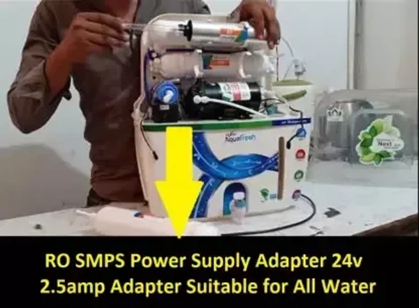 Krishna 24 Volt 2.5 Amp RO SMPS Power Supply Adapter Charger AC to DC Transformer Converter for RO Filters RO Water Purifier of Kent, Livepure, Aquaguard, Aquafresh, Aquagrand, Pureit and All Other Kinds of RO Water Purifiers 24V 2.5A Worldwide Adaptor  (Black) - Black