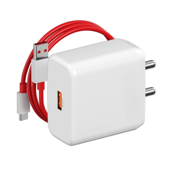 Morbi Charge - x3 65W Fast Charge Supports Warp, Super VOOC, Dash, Fast & Super Fast Charging Adaptor With Cable