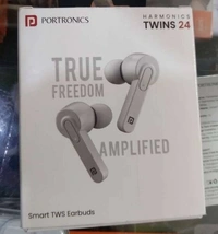 PORTRONICS Portronics Harmonics TWINS 24, POR 1423 Earbuds With ENC, Bluetooth 5.0, 13mm Driver, 15Hrs Playtime, Type C Charging, Dual Mic.(White) - White