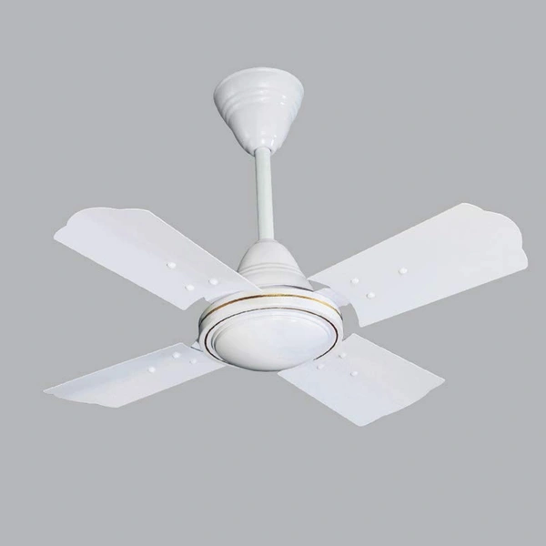 Crompton Brizair 600 MM (24 inch) 4 Blades Anti Rust Small Ceiling Fan (White)