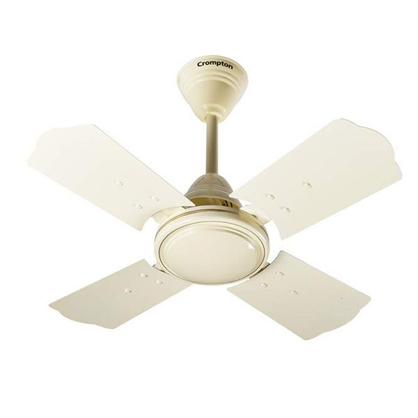 Crompton Brizair 600 MM (24 inch) 4 Blades Anti Rust Small Ceiling Fan (Ivory) - Ivory