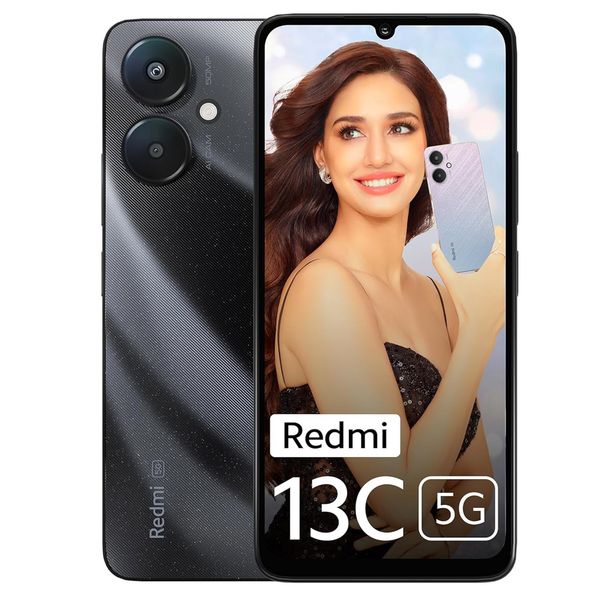 REDMI  Redmi 13C 5G | 4GB RAM | 128GB Storage | MediaTek Dimensity 6100+ 5G | 90Hz Display (Starlight Black)