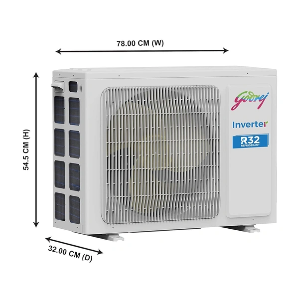 Godrej 1 Ton 3 Star Inverter Split AC Copper, 5-in-1 convertible, Nano-Coated anti-viral filter AC 1T SIC 12TTC3-WWA (White)