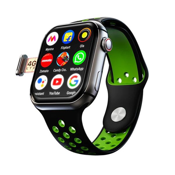 FireBoltt Fire-Boltt Dream WristPhone - 4G SIM/LTE/WiFi, Android OS, Play store unlimited apps, GPS Smartwatch  - Green & Black