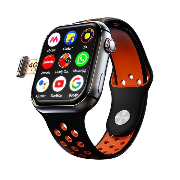 FireBoltt Fire-Boltt Dream WristPhone - 4G SIM/LTE/WiFi, Android OS, Play store unlimited apps, GPS Smartwatch  - Black & Orange