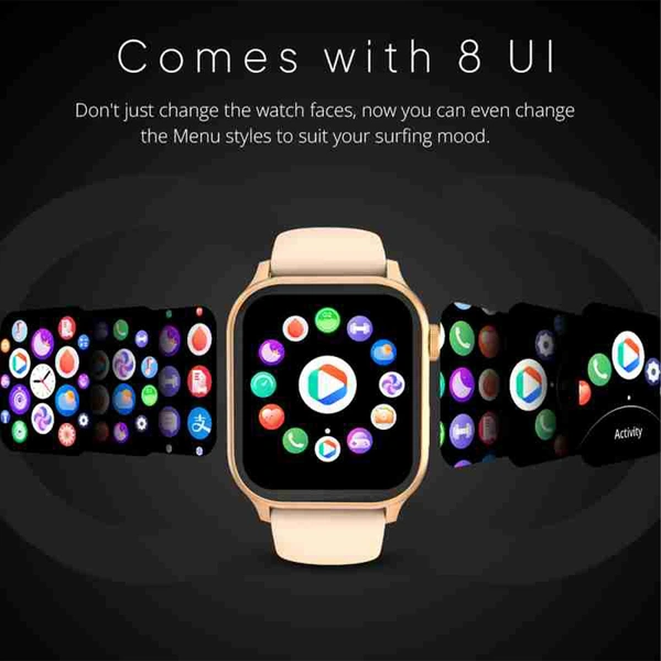 Firebolt Fire-Boltt Rise BT Calling,1.85", Voice Assistance & 123 Sports Single BT Connection Smartwatch  (Beige) - Beige