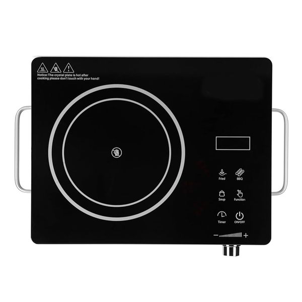 McCoy Calido Induction Stove 2000Watts Infrared Cooktop with BBQ Grill (Black)