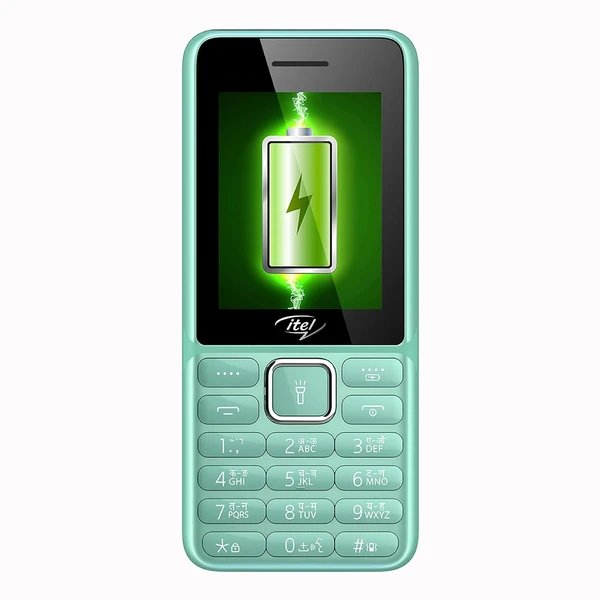 itel Power440 New Come with 2.4" Display, 2500 mAh Battery, Kingvoice with Strip Torch LED Torch (Light Green)