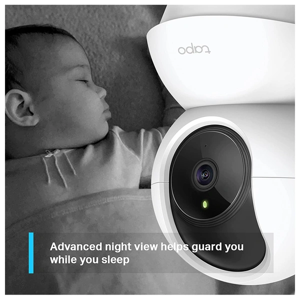 tp-link TP-Link Tapo TC70 Pan/Tilt Home Security Camera, Indoor CCTV, 360° Rotational Views, Works with Alexa & Google Home, No Hub Required, 1080p, 2-Way Audio, Night Vision, SD Storage, Device Sharing 