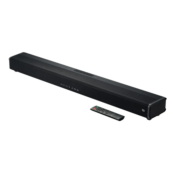 Portronics Sound Slick IV 120W Bluetooth Wireless Soundbar with Inbuilt Woofer, LED Display, 3.5mm Aux in, USB Pen Drive Input, Optical Input Port (Black)