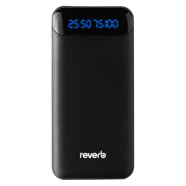 Reverb PB100 | 10000 mAh | 12W Power Bank | Dual USB Output | Type C and Micro Options for Input (Black)
