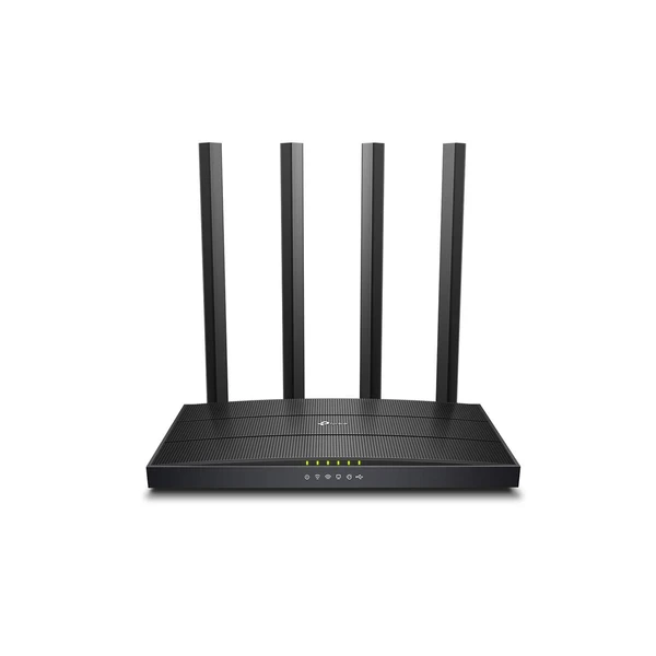 tp-link TP-Link Archer AC1200  C6 Wi-Fi Speed Up to 867 Mbps/5 GHz + 400Mbps/2.4 GHz, 5 Gigabit Ports, 4 External Antennas, MU-MIMO, Dual Band, WiFi Coverage with Access Point Mode (Black)