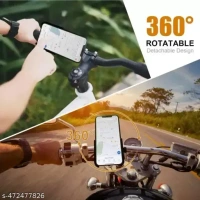 VEV C1 Universal Bike Mount Holder, 360 Degree Rotating, Metal Body, Handlebar Cradle Stand for Bicycle, Motorcycle, Fits All Smartphones, (Black) - Black