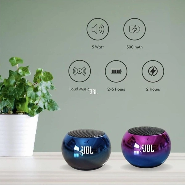 JBL VEV JBL Mini Boost 8 4D Power Bass Metal Speaker |Bluetooth Mini Boost 8 Speaker TWS Stereo Sound (Available in Multicolor)