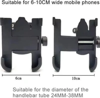 VEV C1 Universal Bike Mount Holder, 360 Degree Rotating, Metal Body, Handlebar Cradle Stand for Bicycle, Motorcycle, Fits All Smartphones, (Black) - Black
