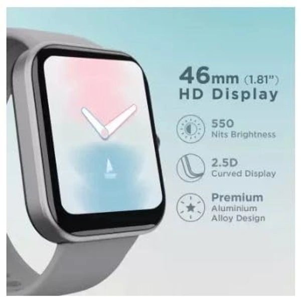 Boat boAt Wave Arcade with 1.81 inch HD Display and Bluetooth Calling Smartwatch (Cool Grey) - Santas Gray