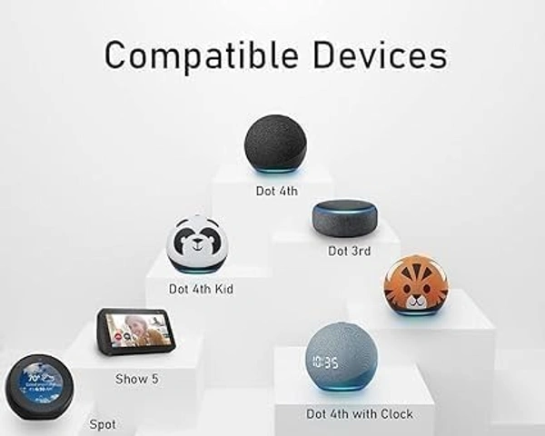 Amazon Alexa Charger Adapter Power Supply 15W Compatible For Alexa Echo Dot 3rd gen and 4th gen Echo Show 5 Fire Tv Cube Echo Spot Echo Dot with Clock (BLACK)