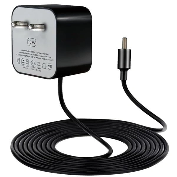 Amazon Alexa Charger Adapter Power Supply 15W Compatible For Alexa Echo Dot 3rd gen and 4th gen Echo Show 5 Fire Tv Cube Echo Spot Echo Dot with Clock (BLACK)