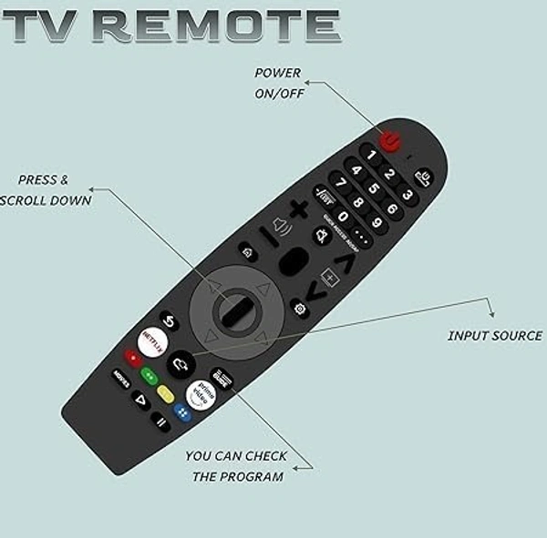 VEV Vise & LLYOD Smart TV Remote With Netflix Prime Video Function Compatible For Vise & LLOYAD Smart TV (Black)