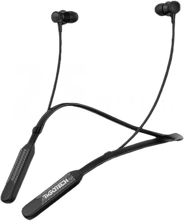 Tigotech MUSEO X2 in-Ear 5.0 Bluetooth Headphones, Spatial Audio, 10mm Dynamic Bass Driver, Upto 30 Hours Playback, Type C Port Fast Charging Neckband Earphone | Dual Device Connection (Black)