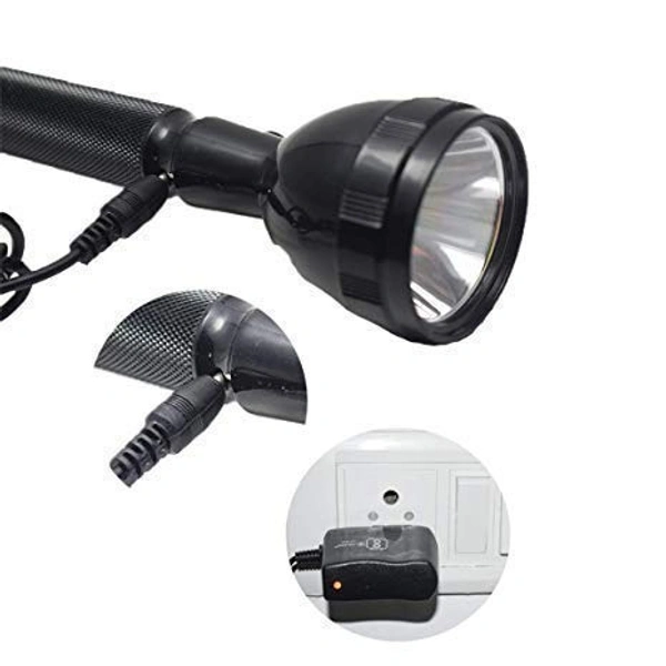JY SUPER  JY-8990 Rechargeable High Power Torch Flashlight for Outdoor and Everyday Purpose (Black)
