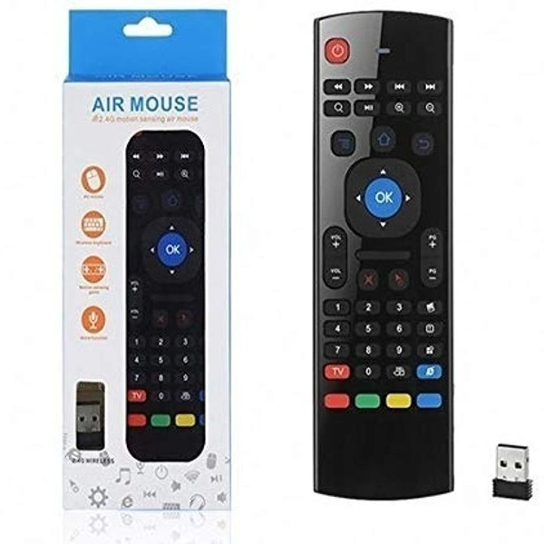VEV Smart Universal TV Remote Air Mouse, Wireless Keyboard Fly Mouse 2.4GHz Connection IR Learning Keyboard Mouse for Android TV Box/PC/Smart TV/Projector/HTPC/All-in-one PC/TV