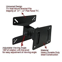 Maxicom M-37 Tv Stand Wall Mount Stand for 14" to 25", 180 Degree Rotation LED Bracket Power Revolving TV Stand  (Black)