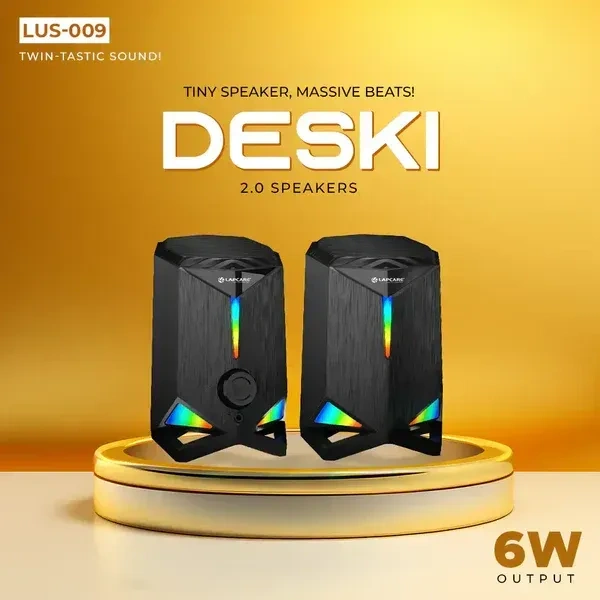 LAPCARE Deski 2.0 Computer Speaker (LUS-009) - Black