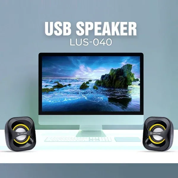LAPCARE USB SPEAKER 2.0 Ch MultiMedia Speaker System LUS-040 - Black