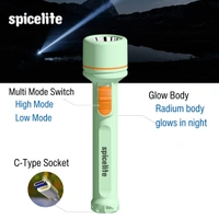 Spicelite Dheer 5W LED Torch – Premium LED Flashlight| 4X Torch Life| Heavy Duty Rechargeable Flashlight | Long Battery Life, and Rugged Design for Outdoor, Indoor, Emergency, and Daily Use, (White) - White