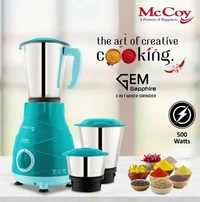 McCoy Gem Sapphire 500 W Mixer Grinder 3 Jar (Blue)