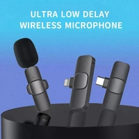 VEV K9 Dual Wireless Lavalier Microphone Plug and Play, No Need APP & Bluetooth Collar Mic for All iPhone, iPad, Mac Devices for YouTube, Live Stream & Video Recording (Black)