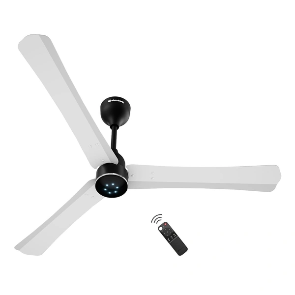 ATOMBERG Atomberg Renesa Halo Smart Celling Fan 1200mm BLDC Ceiling Fan With IoT & Remote | 5 star | High Air Delivery | Low Noise Operation | LED Speed Indicator | Sleek Design | 2+1  Year Warranty | (GL White & Black) - GL White & Black